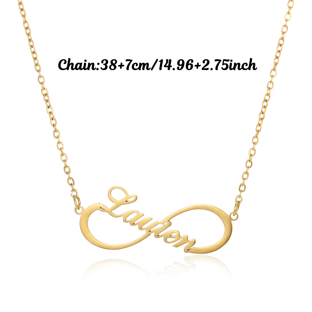 Kalung Infinity Nama Kustom Wa - Custom Name Necklace Stainless Steel ulasan dan harga