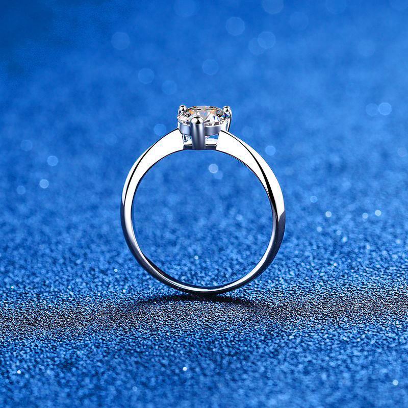 LioraGem Cincin Moissanite Ben - Moissanite Engagement Ring 1 Carat ulasan dan harga