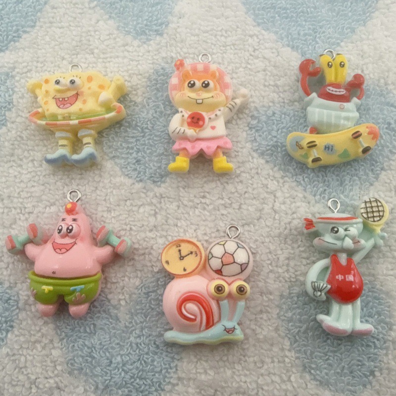 10 buah liontin resin kartun,  - Earrings ulasan dan harga
