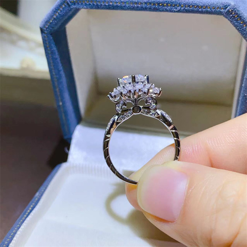 Cincin berlian moissanite plat - Moissanite Engagement Ring 1 Carat ulasan dan harga