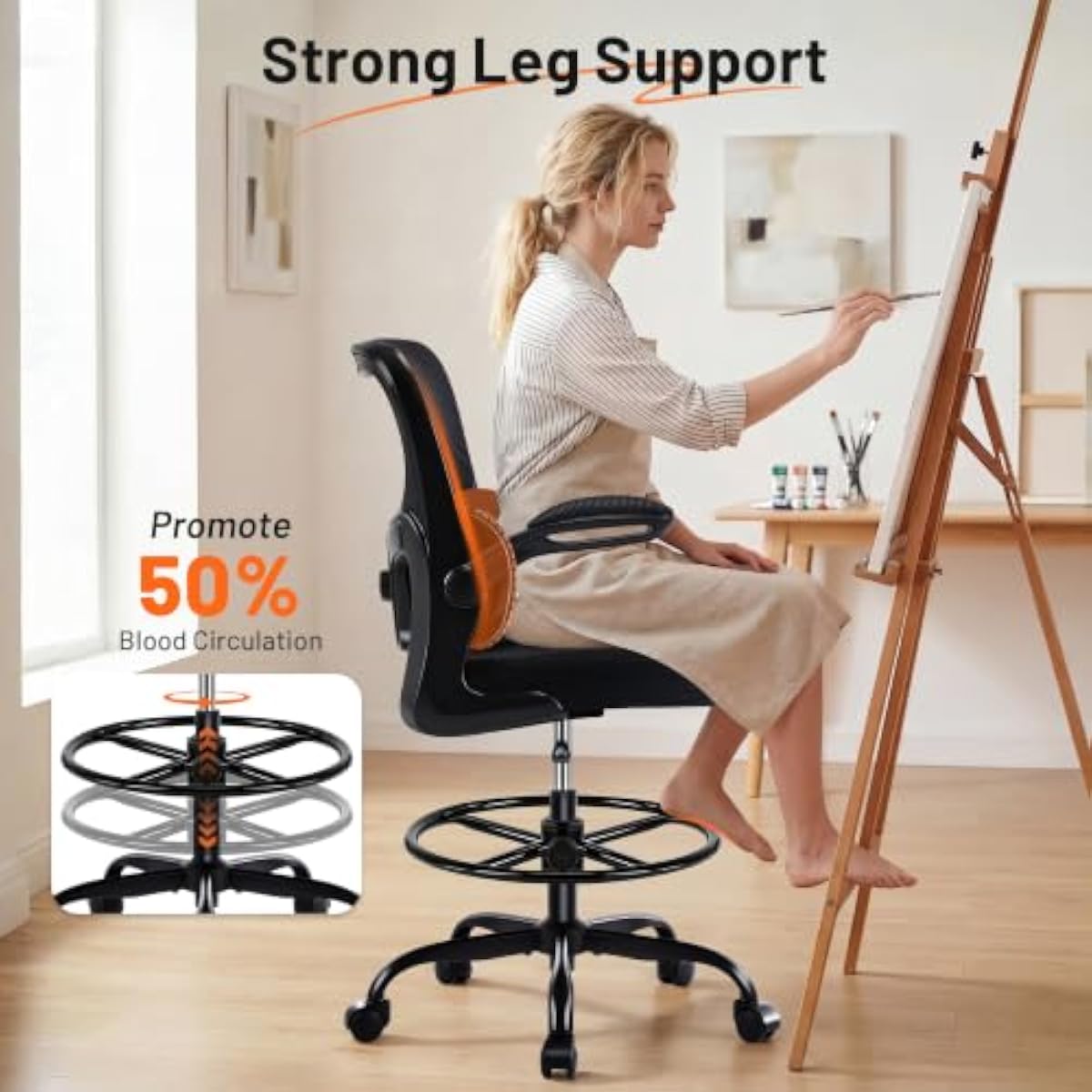 Kursi Gambar Ergonomis dengan  - Rings ulasan dan harga