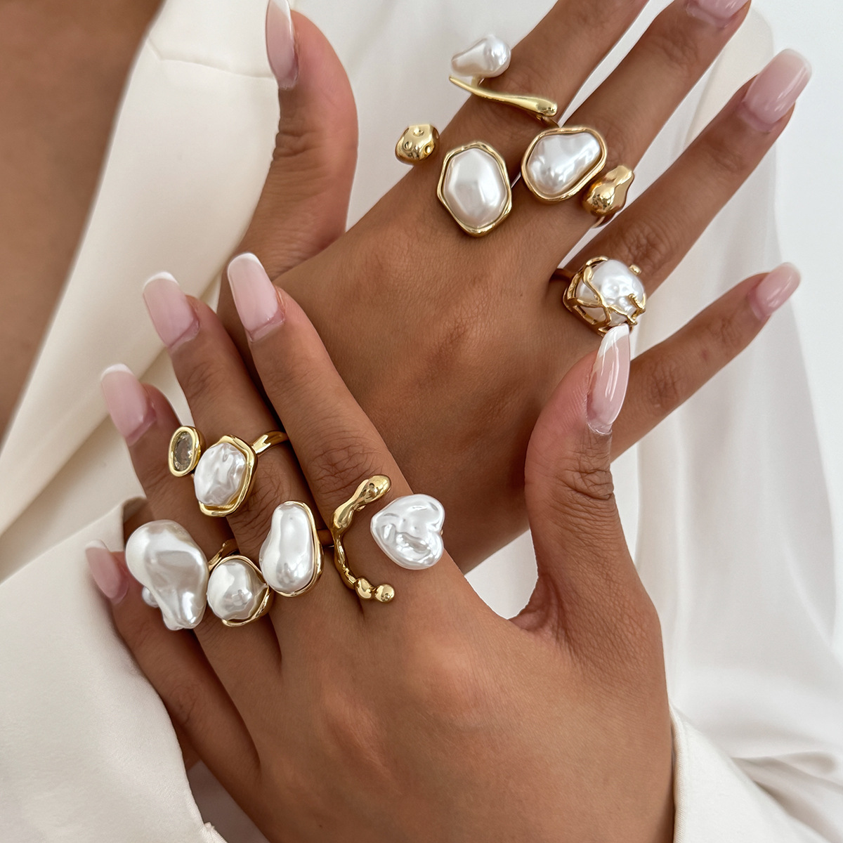 7Pcs/Set Cincin Emas Warna Ema - Vintage Punk Knuckle Rings Set ulasan dan harga