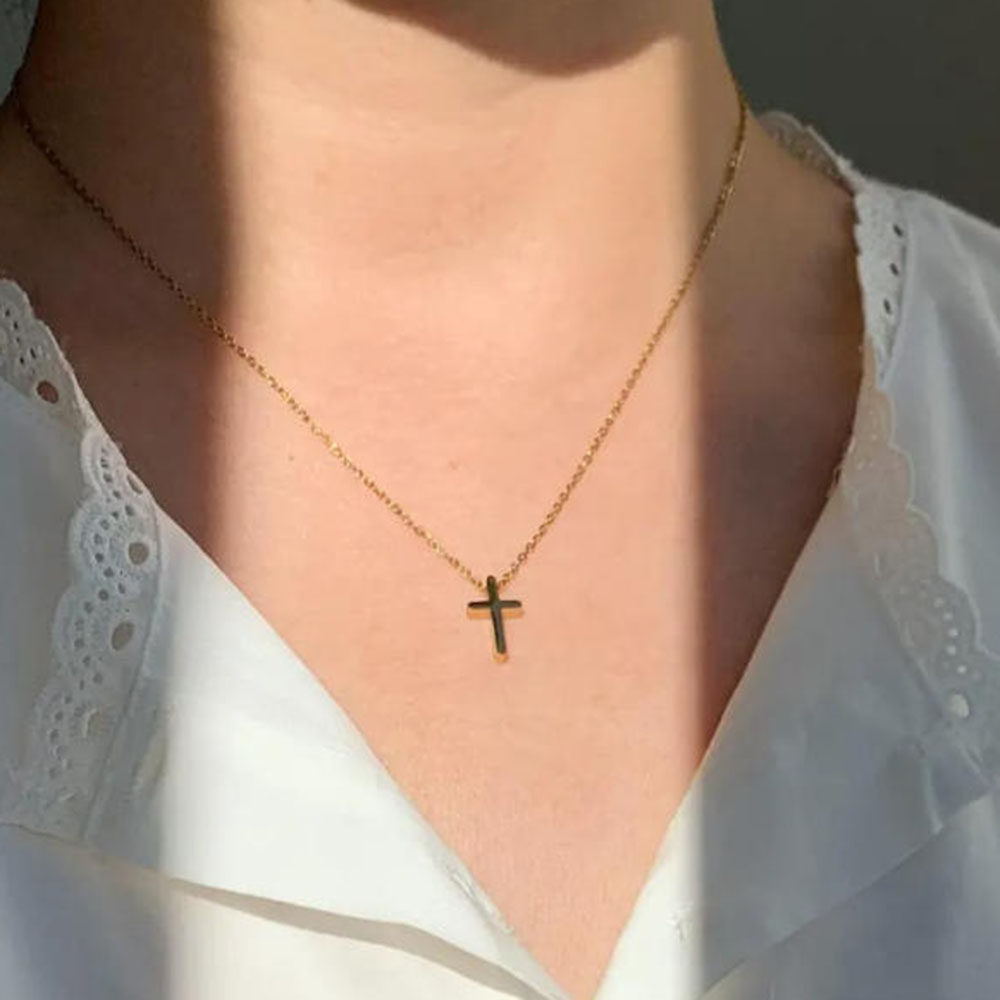 Kalung salib emas yang indah,  - Cross Pendant Necklace Gold ulasan dan harga