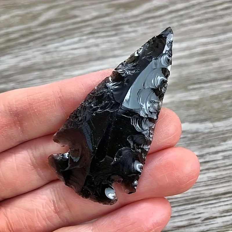 1 Liontin Panah Obsidian - Lio - Crystal Pendant Necklace Natural Stone ulasan dan harga