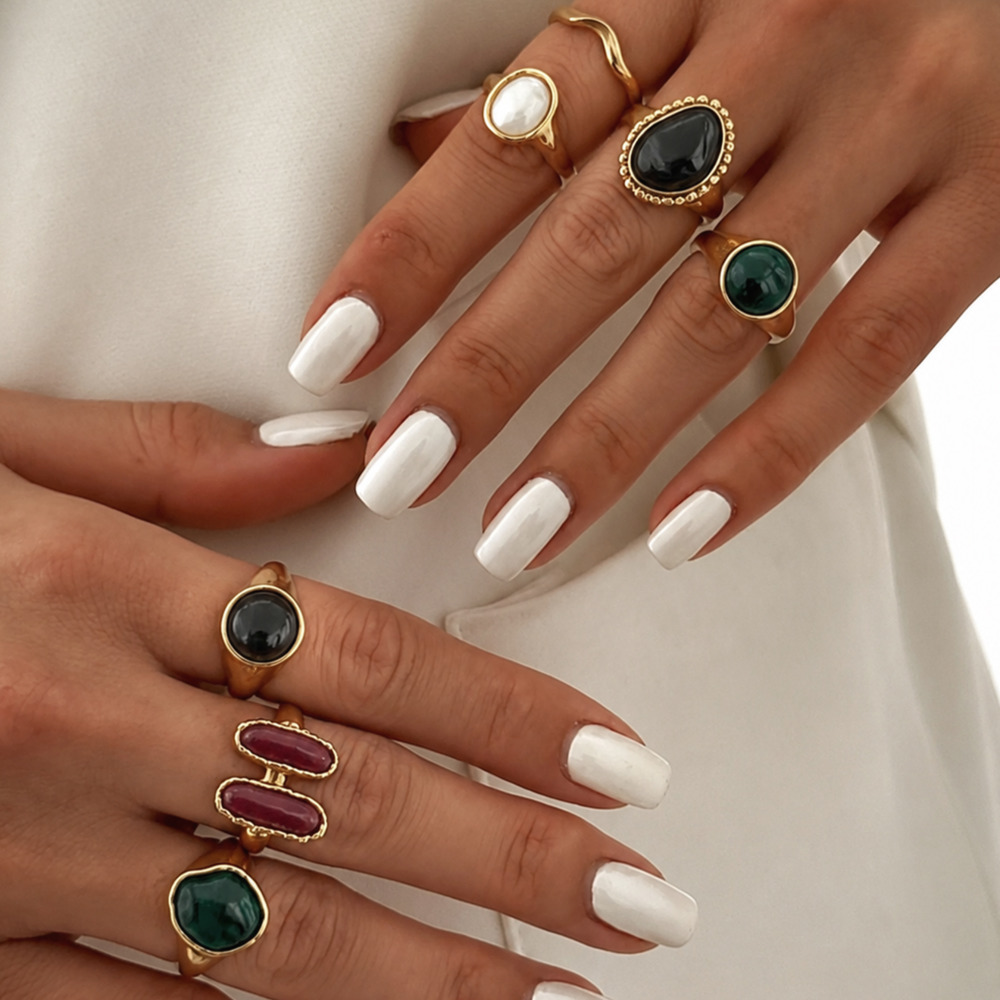 IngeSight.Z 7Pcs/Set Cincin Ja - Vintage Punk Knuckle Rings Set ulasan dan harga