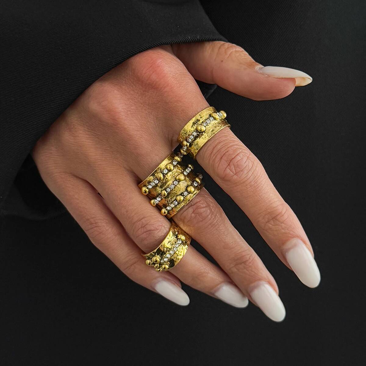 Ingemark 3 Buah Set Cincin Ter - Vintage Punk Knuckle Rings Set ulasan dan harga