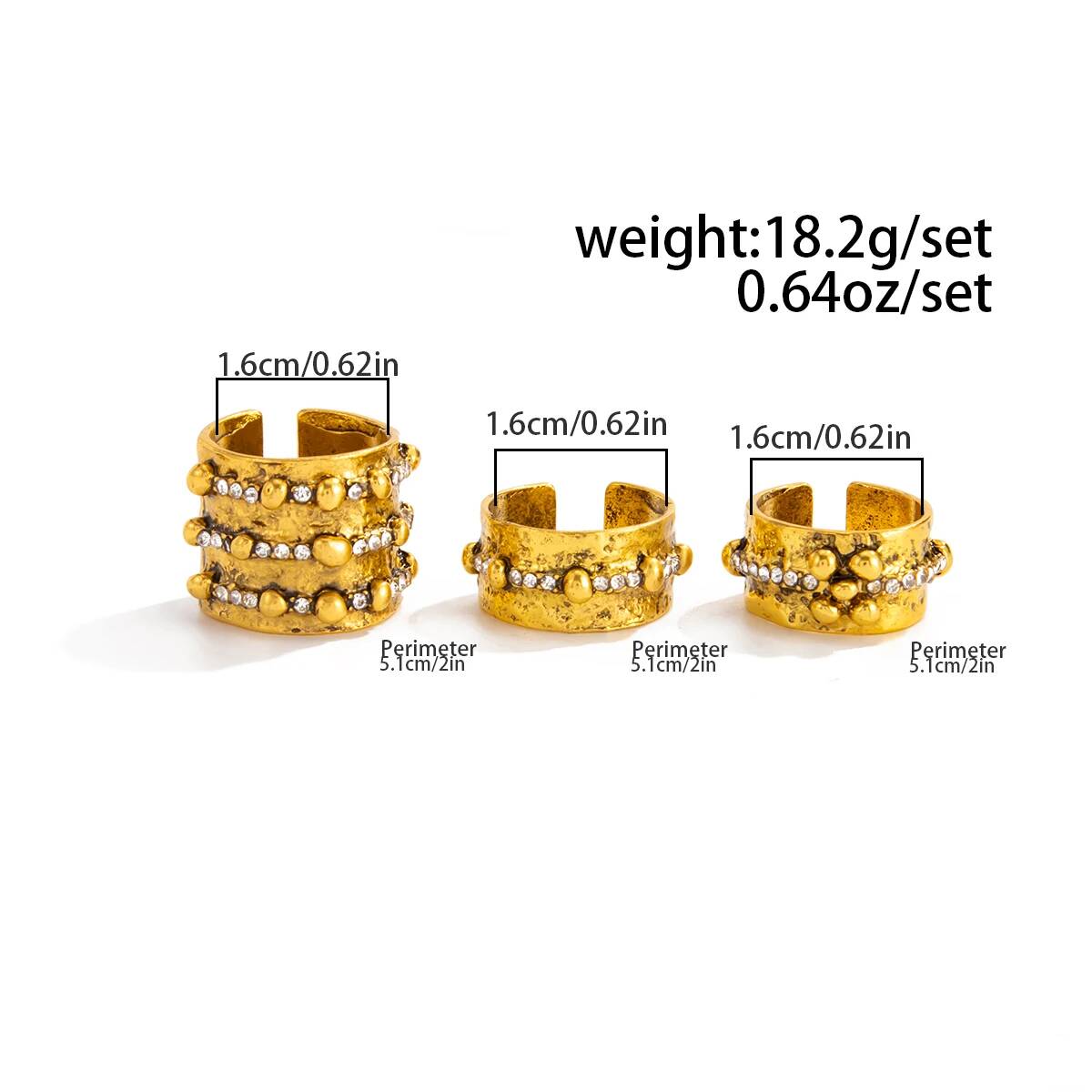 Ingemark 3 Buah Set Cincin Ter - Vintage Punk Knuckle Rings Set ulasan dan harga