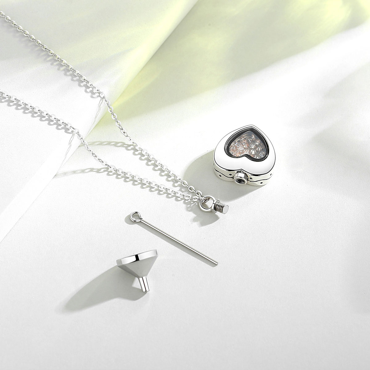 Eudora Liontin Hati Perak Murn - Heart Locket Necklace Photo ulasan dan harga