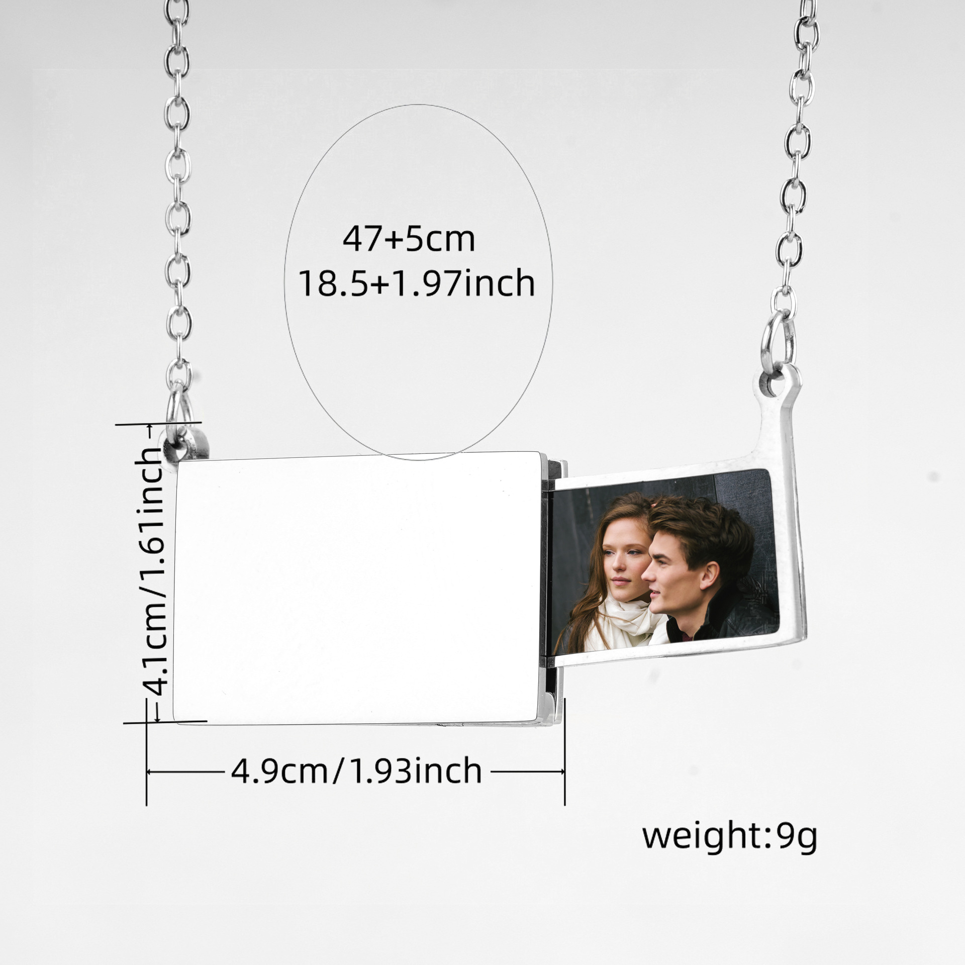 Kalung Liontin Foto Stainless  - Heart Locket Necklace Photo ulasan dan harga