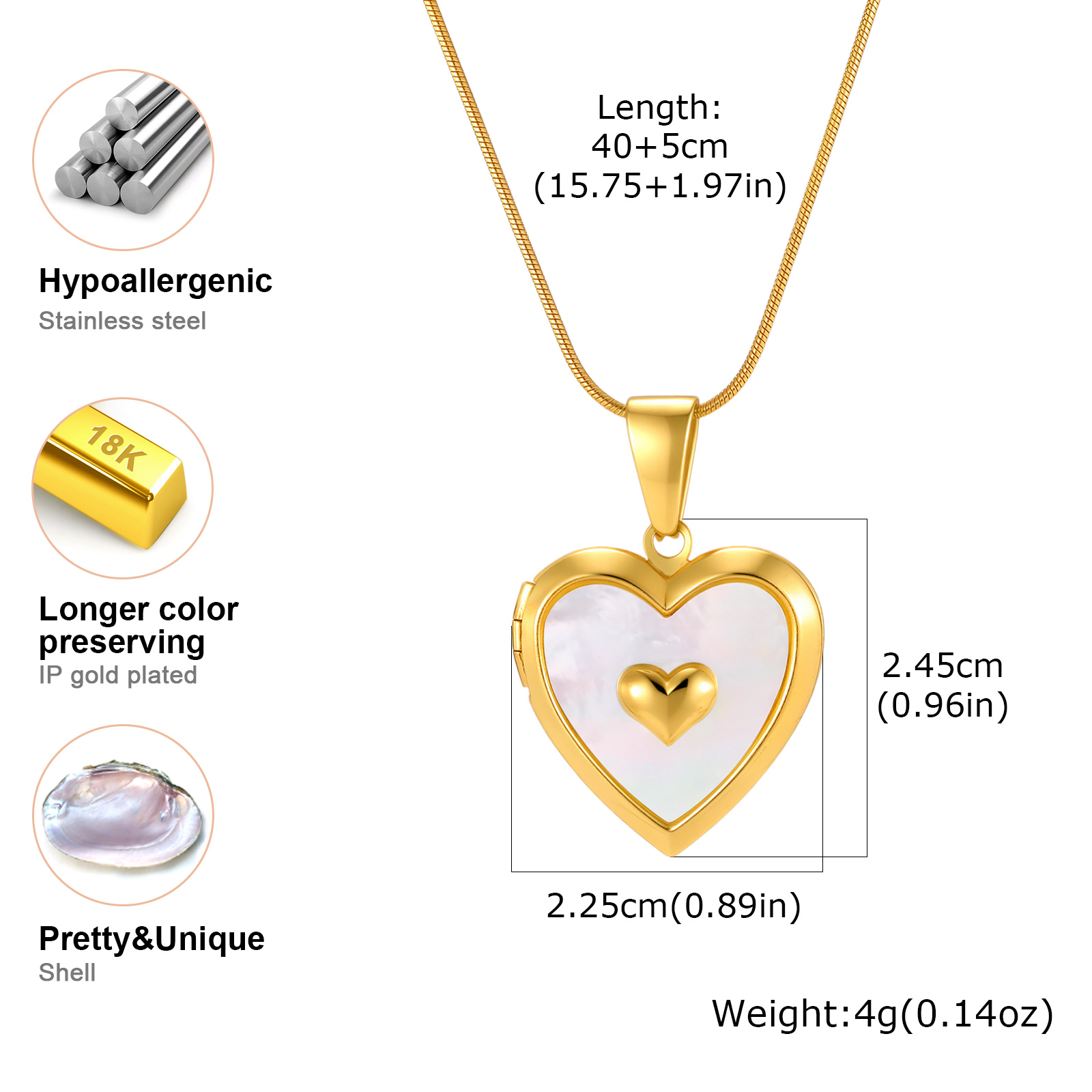 Kalung Liontin Bentuk Hati den - Heart Locket Necklace Photo ulasan dan harga