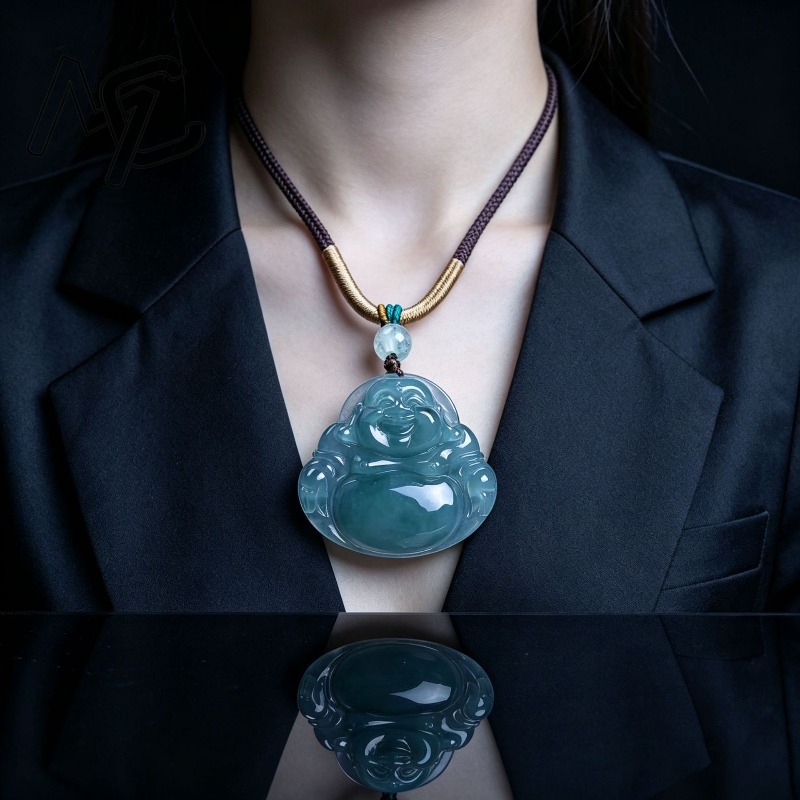 Liontin Buddha Air Biru Giok Z - Necklaces ulasan dan harga