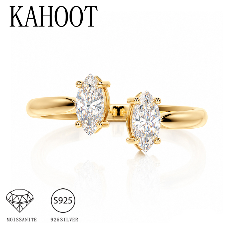 Cincin Perak Sterling 925 1 Ka - Moissanite Engagement Ring 1 Carat ulasan dan harga