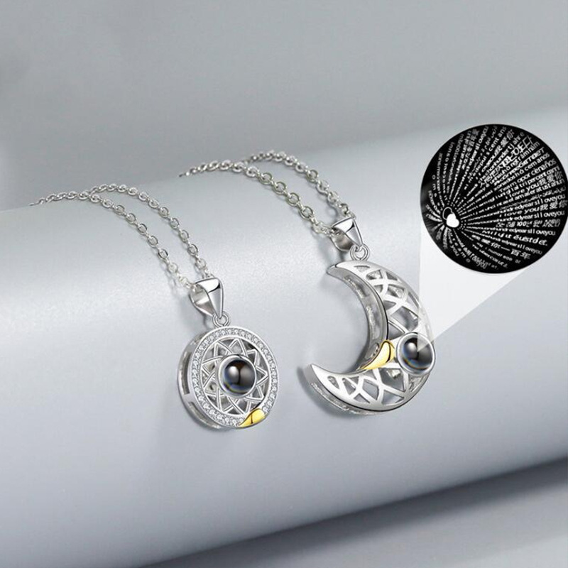 2 Buah/Set Kalung Pasangan Coc - Magnetic Couple Matching Necklaces ulasan dan harga