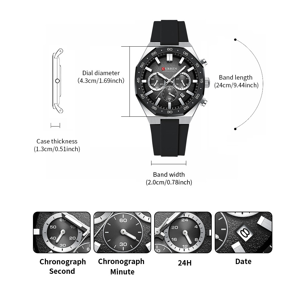 CURREN Jam Tangan Olahraga Pri - Watch Accessories ulasan dan harga