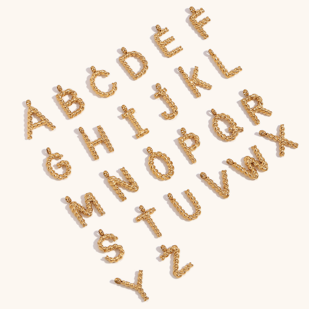 Kalung Huruf 3D Personalisasi, - Initial Letter Necklace 18K Gold ulasan dan harga
