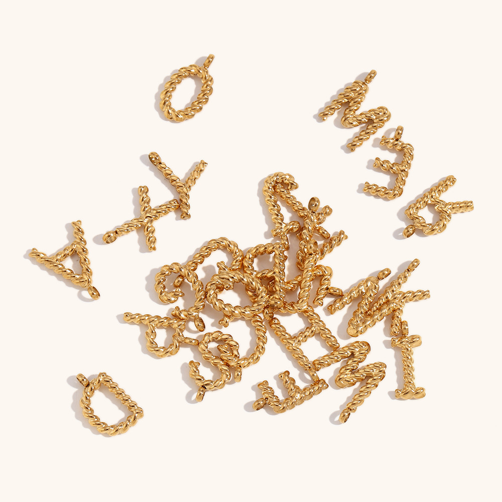Kalung Huruf 3D Personalisasi, - Initial Letter Necklace 18K Gold ulasan dan harga