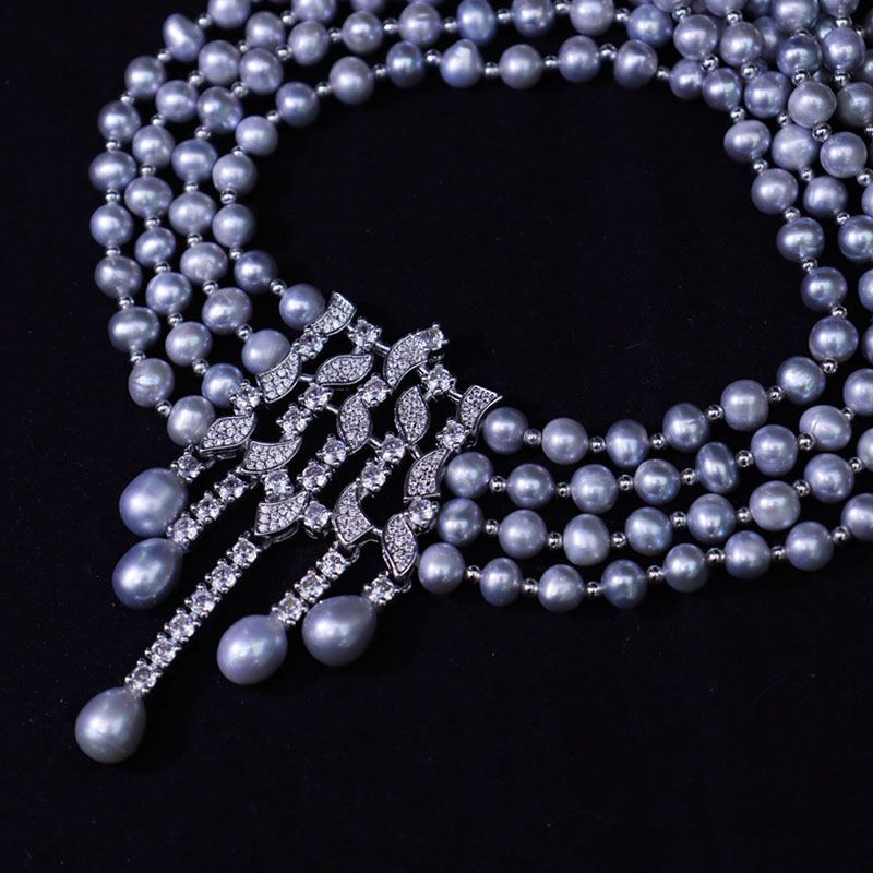 Kalung Mutiara Air Tawar, Chok - Pearl Choker Necklace Vintage ulasan dan harga