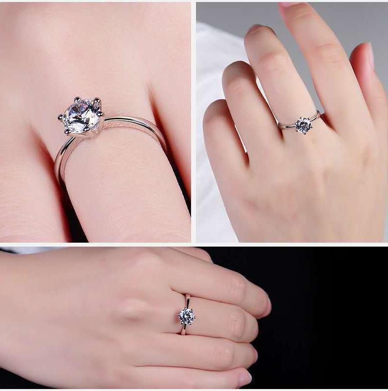 Cincin geometris heksagonal ya - Moissanite Engagement Ring 1 Carat ulasan dan harga