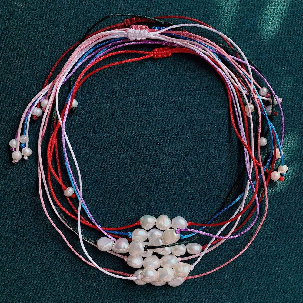 9-10Mm Kalung Pesona Mutiara B - Pearl Choker Necklace Vintage ulasan dan harga
