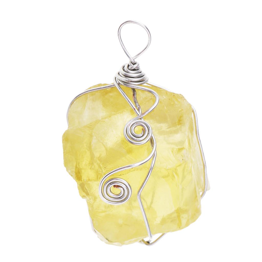 Liontin Citrine Kalung Kristal - Crystal Pendant Necklace Natural Stone ulasan dan harga