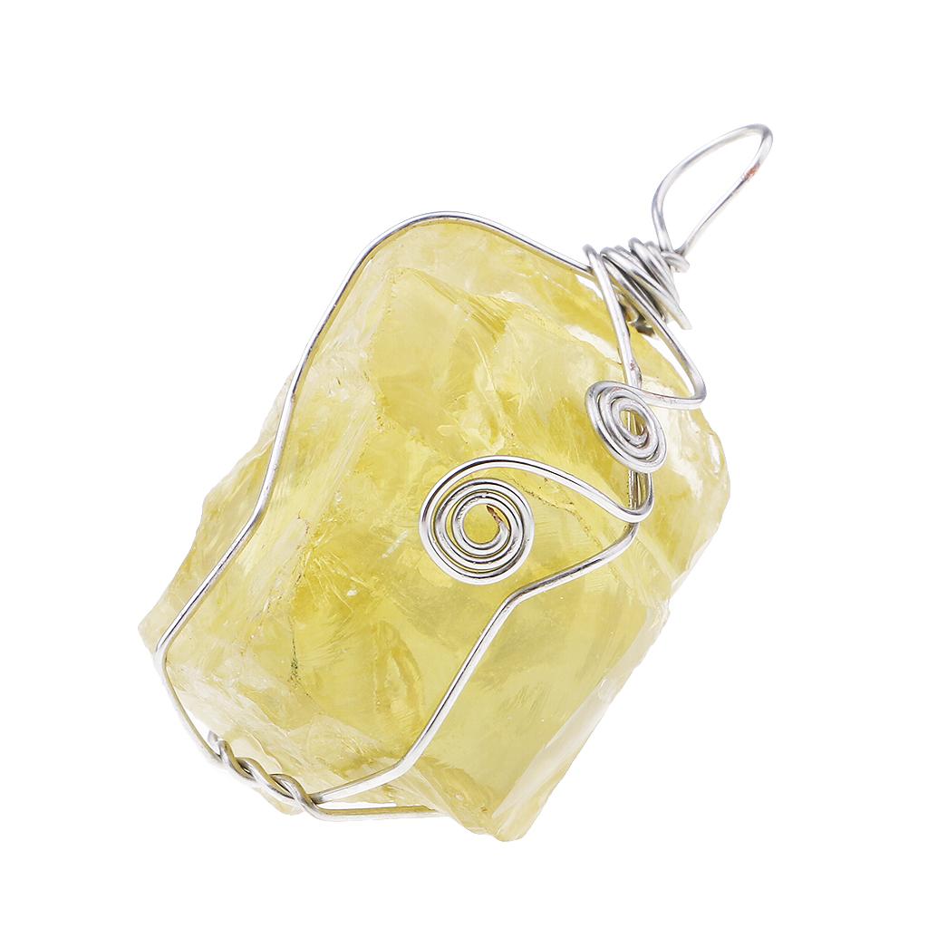 Liontin Citrine Kalung Kristal - Crystal Pendant Necklace Natural Stone ulasan dan harga