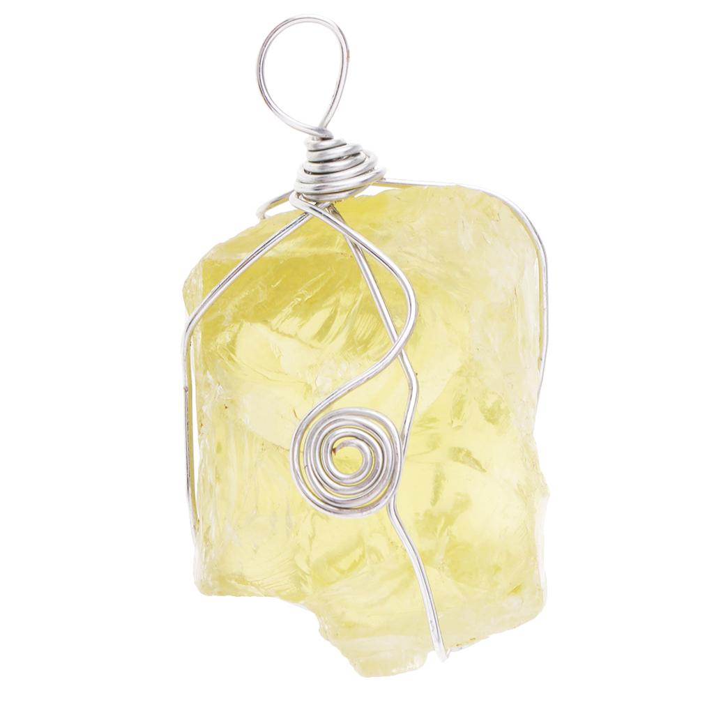 Liontin Citrine Kalung Kristal - Crystal Pendant Necklace Natural Stone ulasan dan harga