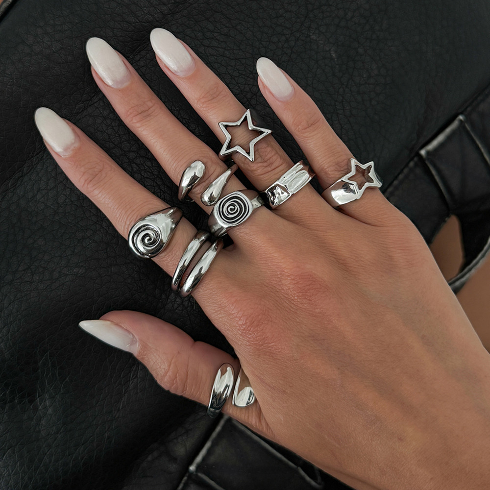 Ingemark 8 Buah/Set Cincin Ter - Vintage Punk Knuckle Rings Set ulasan dan harga